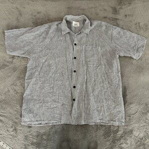 Flax Monochrome Striped Button Down Shirt